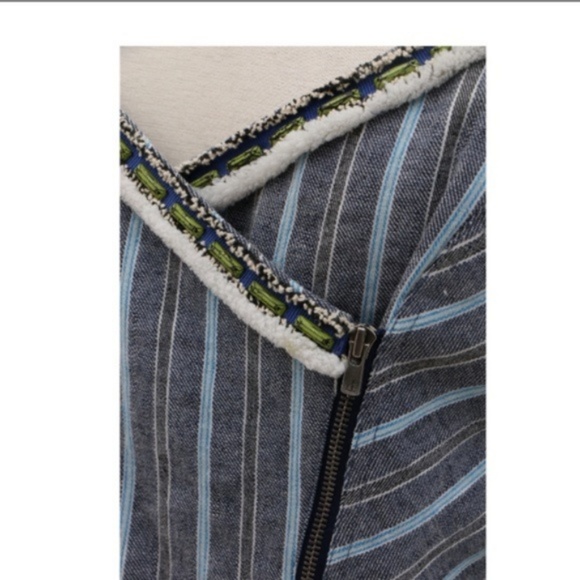 Rebecca Minkoff Striped Linen Blend Jacket - Picture 5 of 7